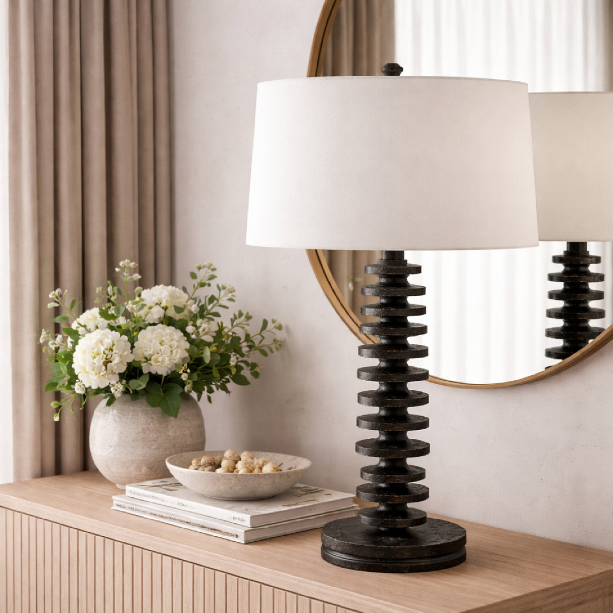 Modern European furniture - Round Layers Accent Table Lamp - www.oroa.com | Oroa.com