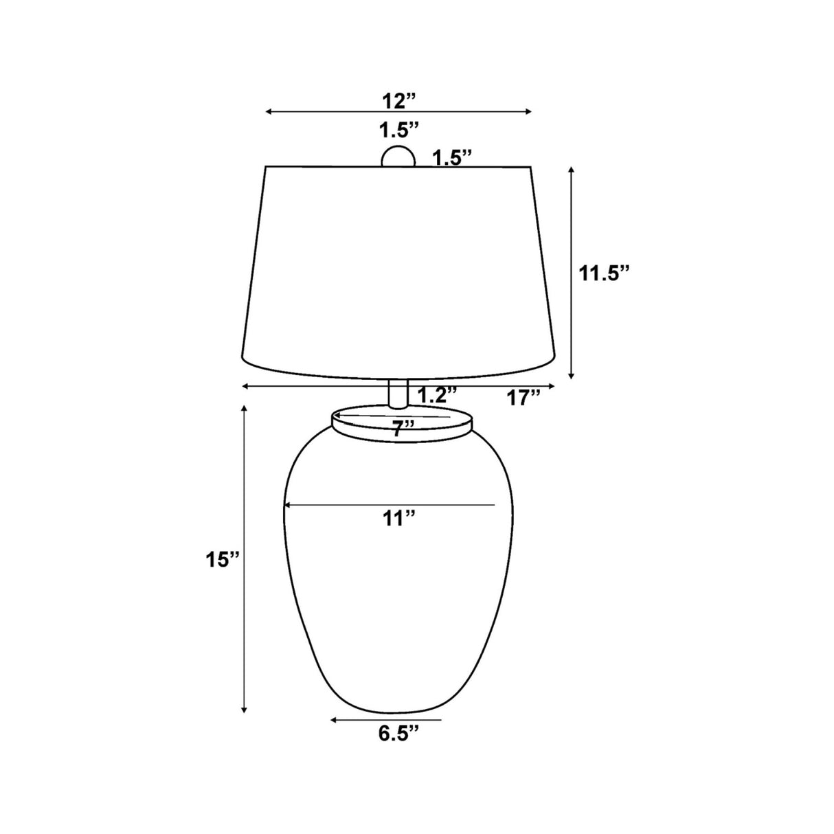 Distressed White Paper Table Lamp | Oroa.com