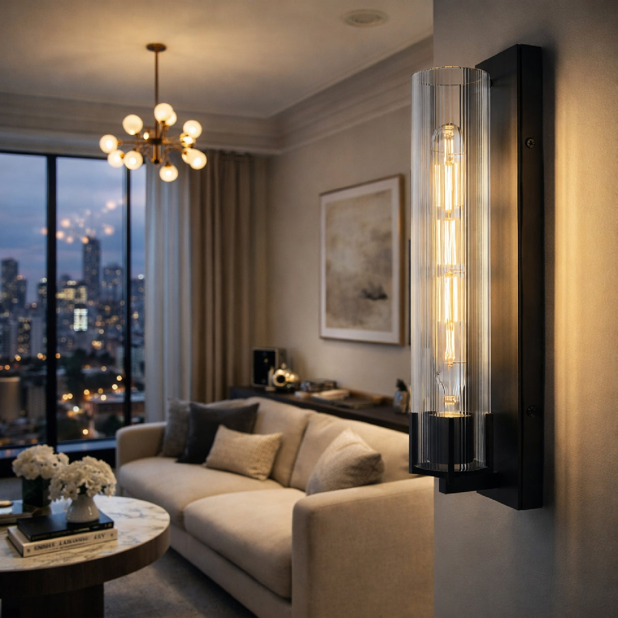Modern European furniture - Clear Glass Tube Wall Lamp - www.oroa.com | Oroa.com