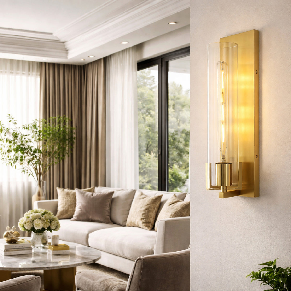Modern European furniture - Clear Glass Tube Wall Lamp - www.oroa.com | Oroa.com