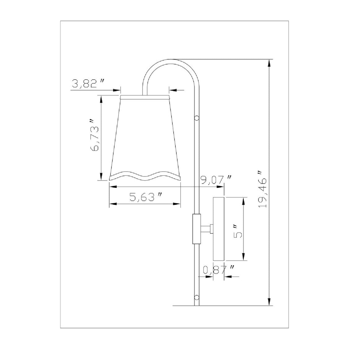 Wavy White Linen Wall Lamp | Oroa.com