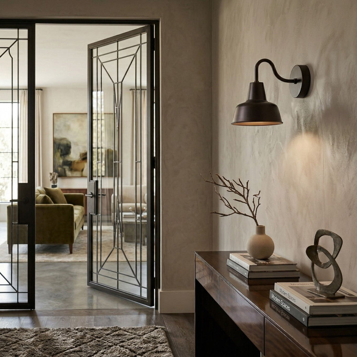 Modern European furniture - Outdoor Black Iron Wall Lamp - www.oroa.com | Oroa.com