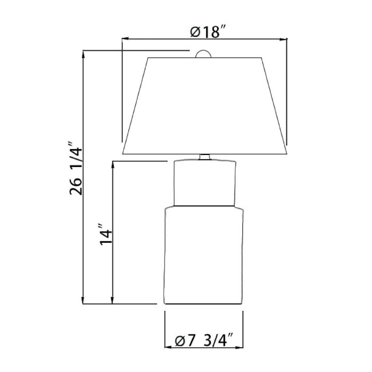 Ridged Green Accent Table Lamp | Oroa.com