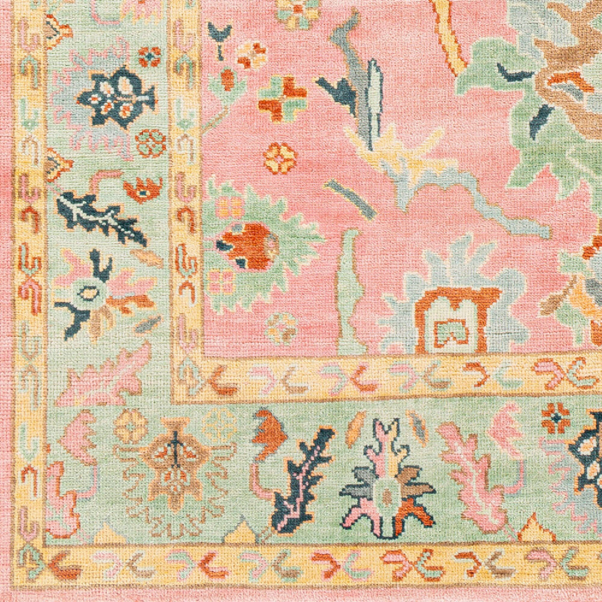 Modern European furniture - Pink Wool Fringed Carpet - www.oroa.com | Oroa.com