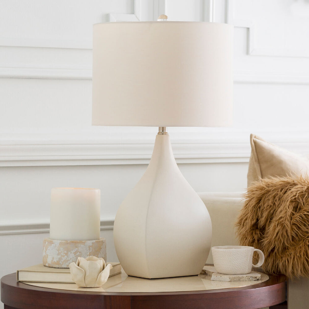 Cream Ceramic Table Lamp | Oroa.com