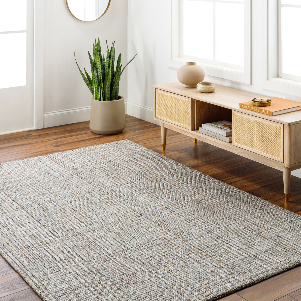 Modern European furniture - Gray Hand-Loomed Table Runner - www.oroa.com | Oroa.com
