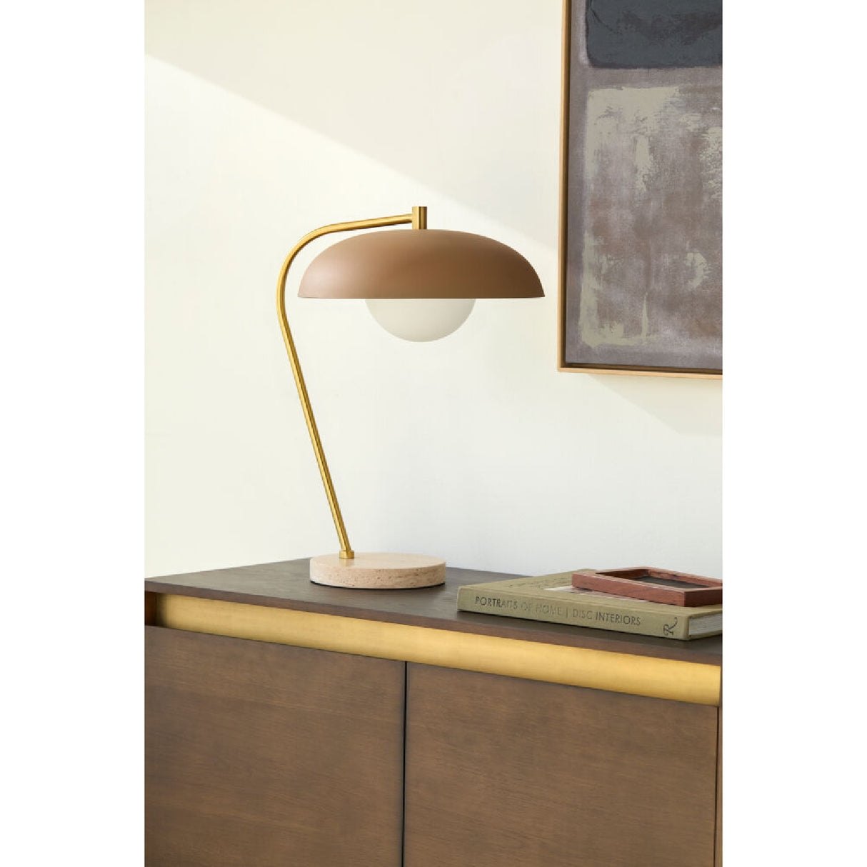 Glass Shade Sloped Table Lamp | Oroa.com