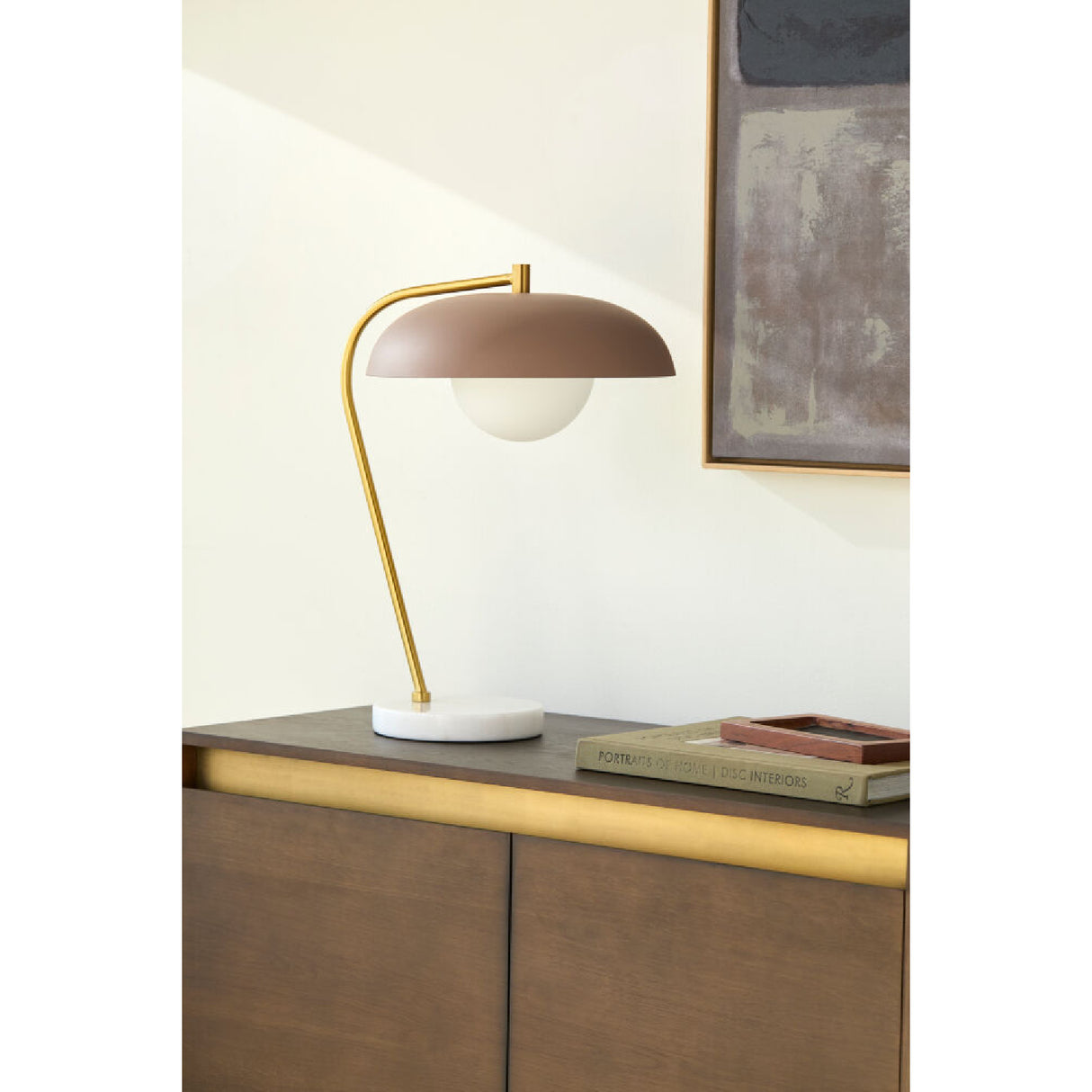 Glass Shade Sloped Table Lamp | Oroa.com