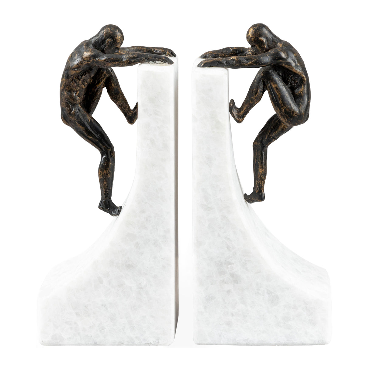 Modern European furniture - Marble & Bronze Bookend Set (2) - www.oroa.com | Oroa.com
