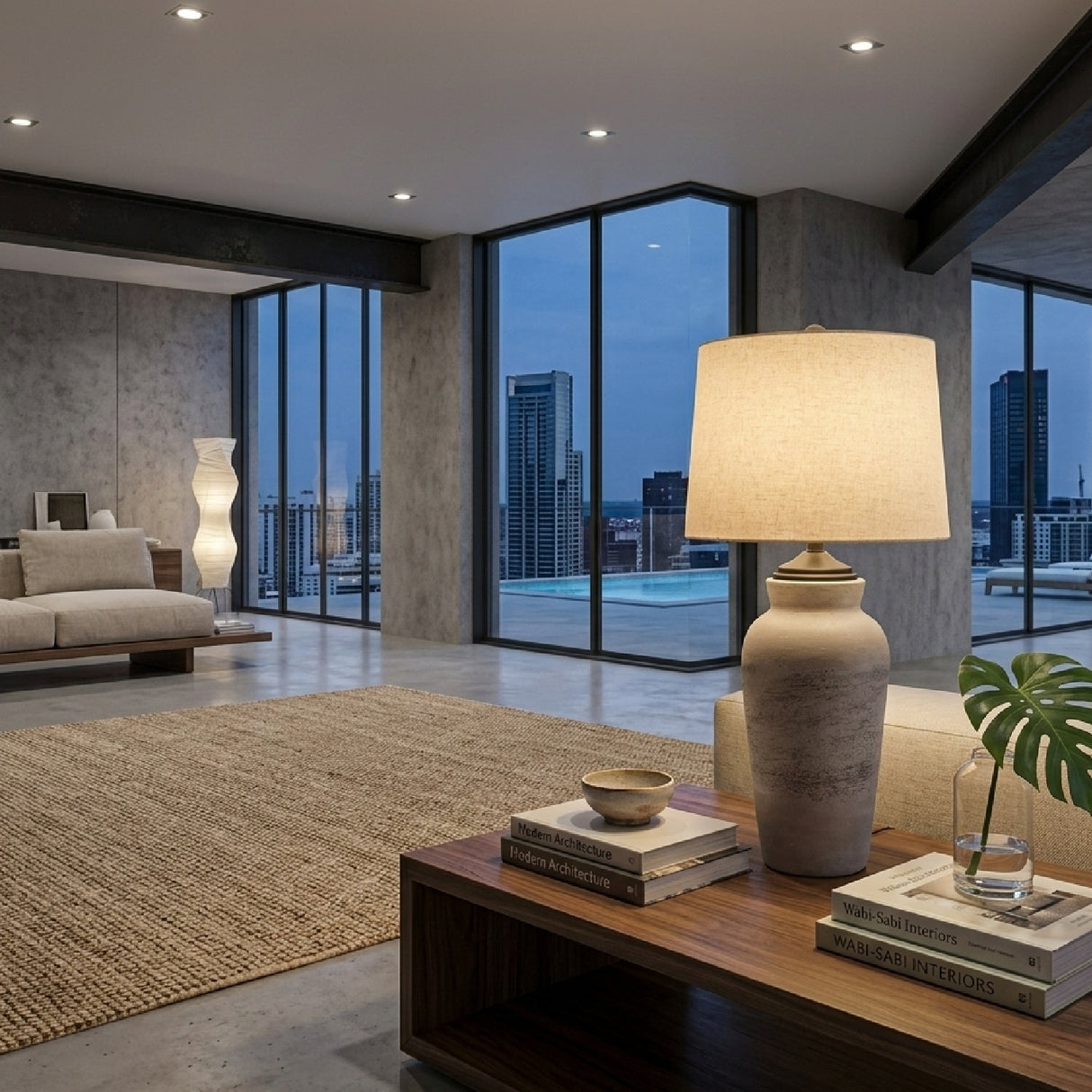 Modern European furniture - Gray Paper Accent Table Lamp - www.oroa.com | Oroa.com