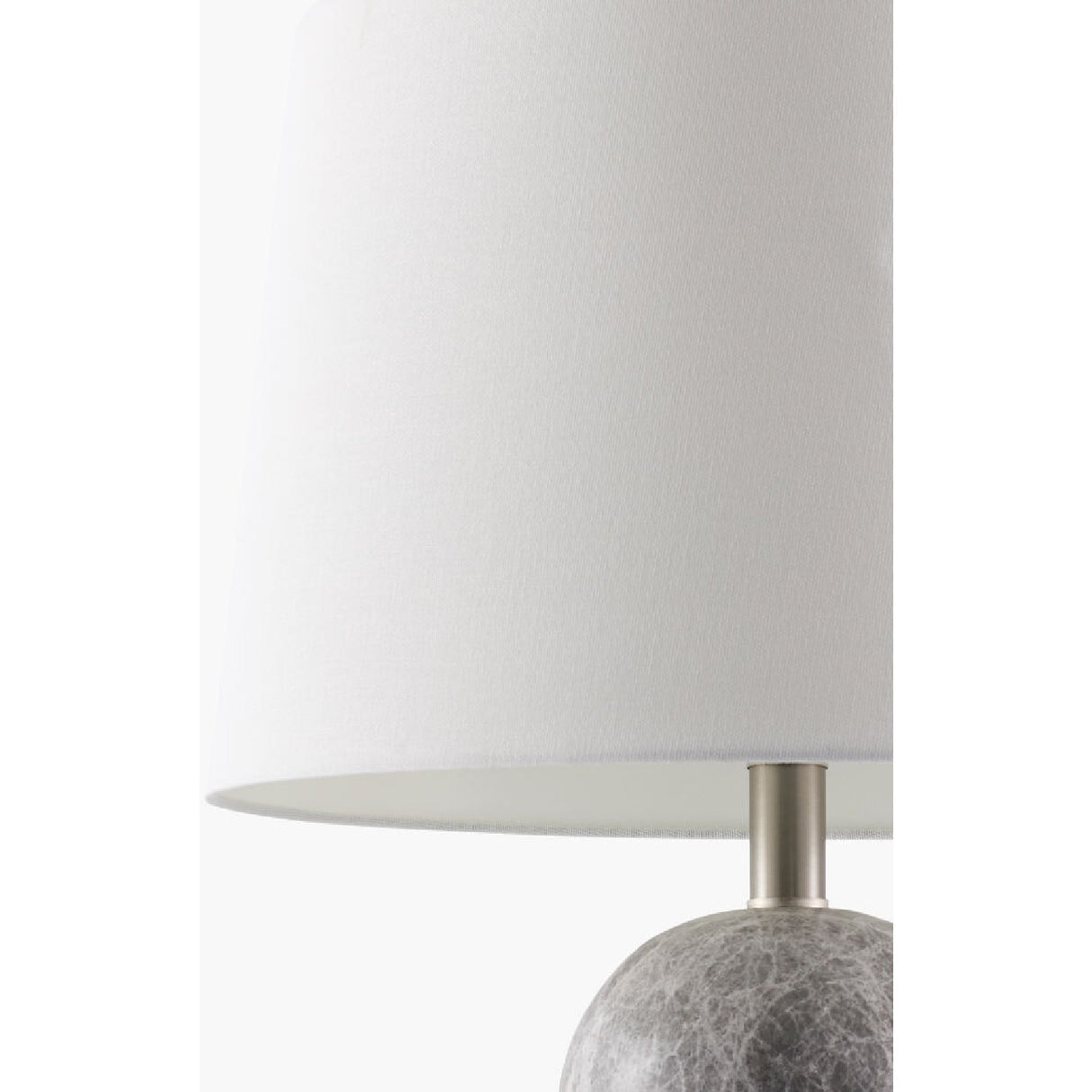 Cream Linen Marble Table Lamp | Oroa.com