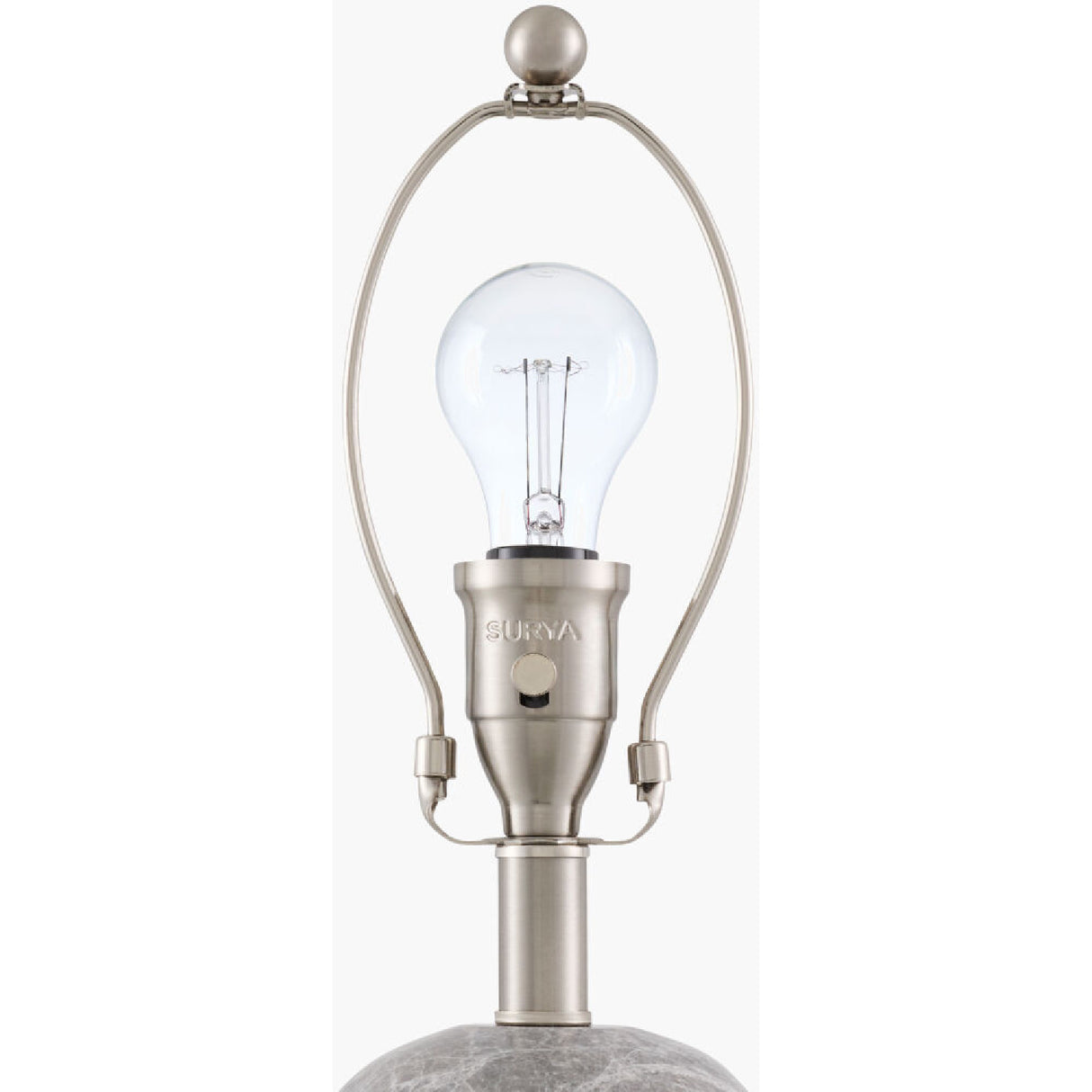 Cream Linen Marble Table Lamp | Oroa.com