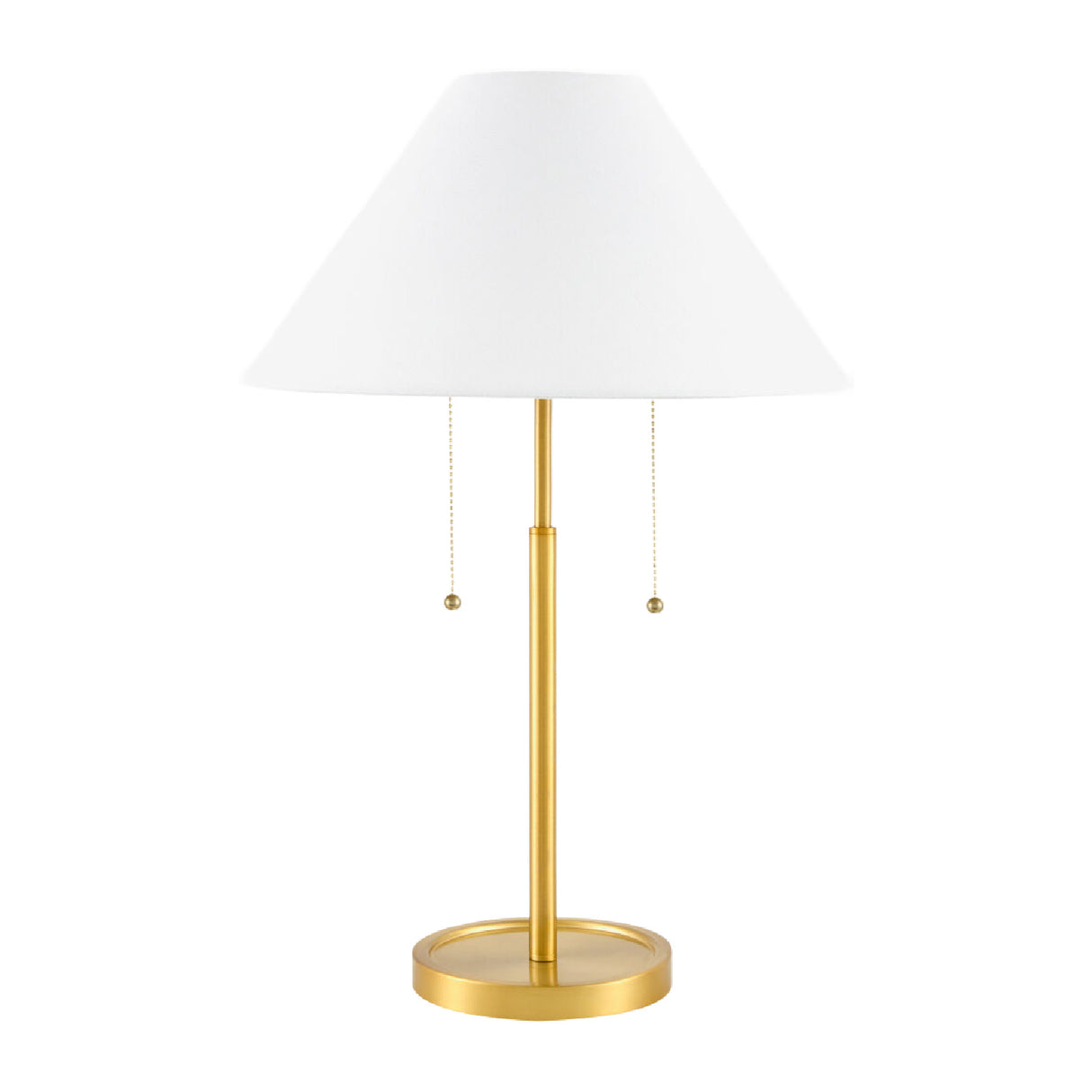 Modern European furniture - White Linen Gold Table Lamp - www.oroa.com | Oroa.com