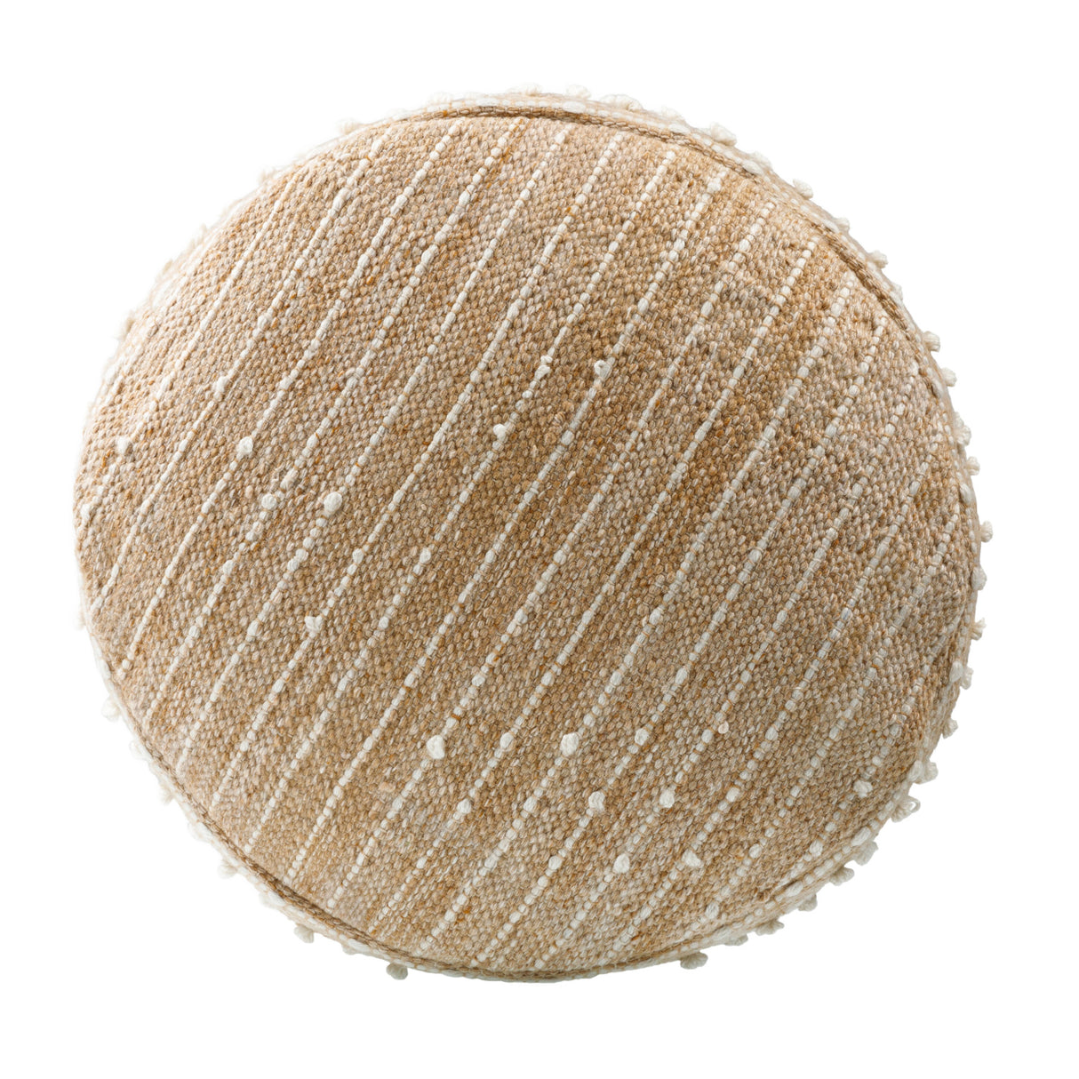 Beaded Beige Outdoor Pouf | Oroa.com