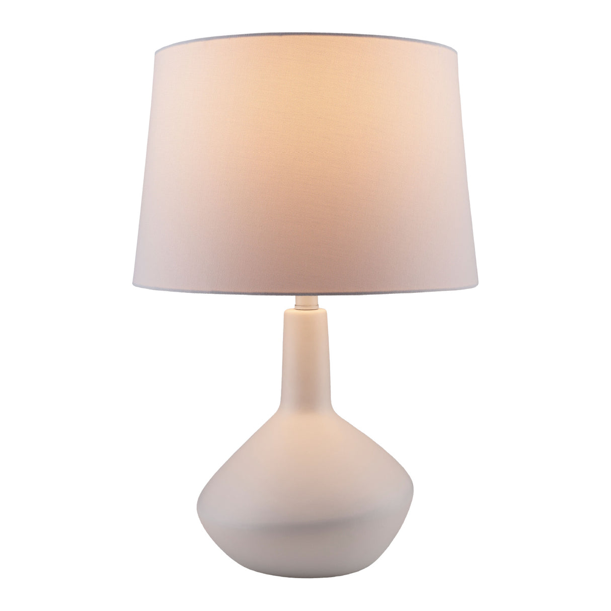 Modern European furniture - Ceramic White Linen Table Lamp - www.oroa.com | Oroa.com