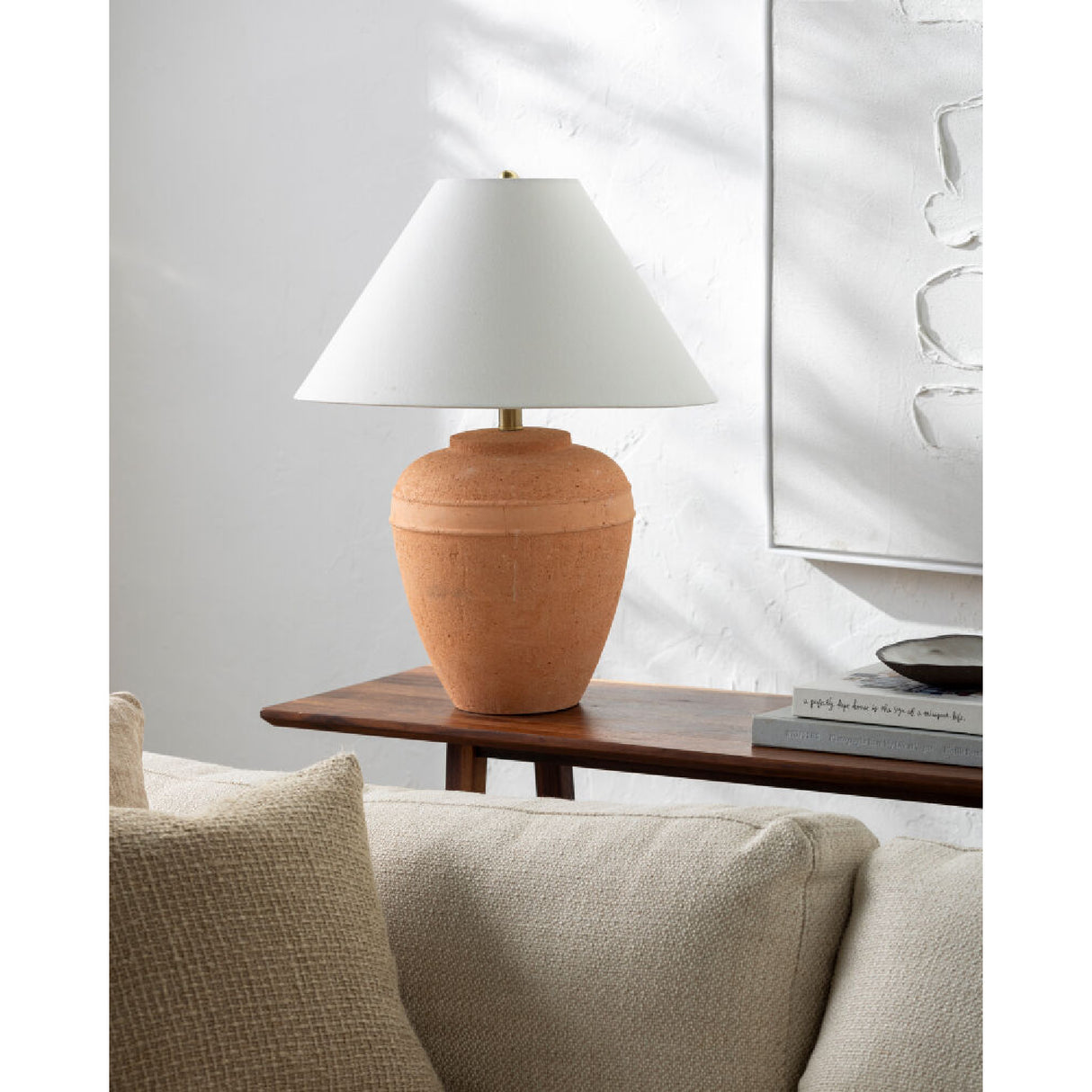 Modern European furniture - Glazed Brown Ceramic Table Lamp - www.oroa.com | Oroa.com