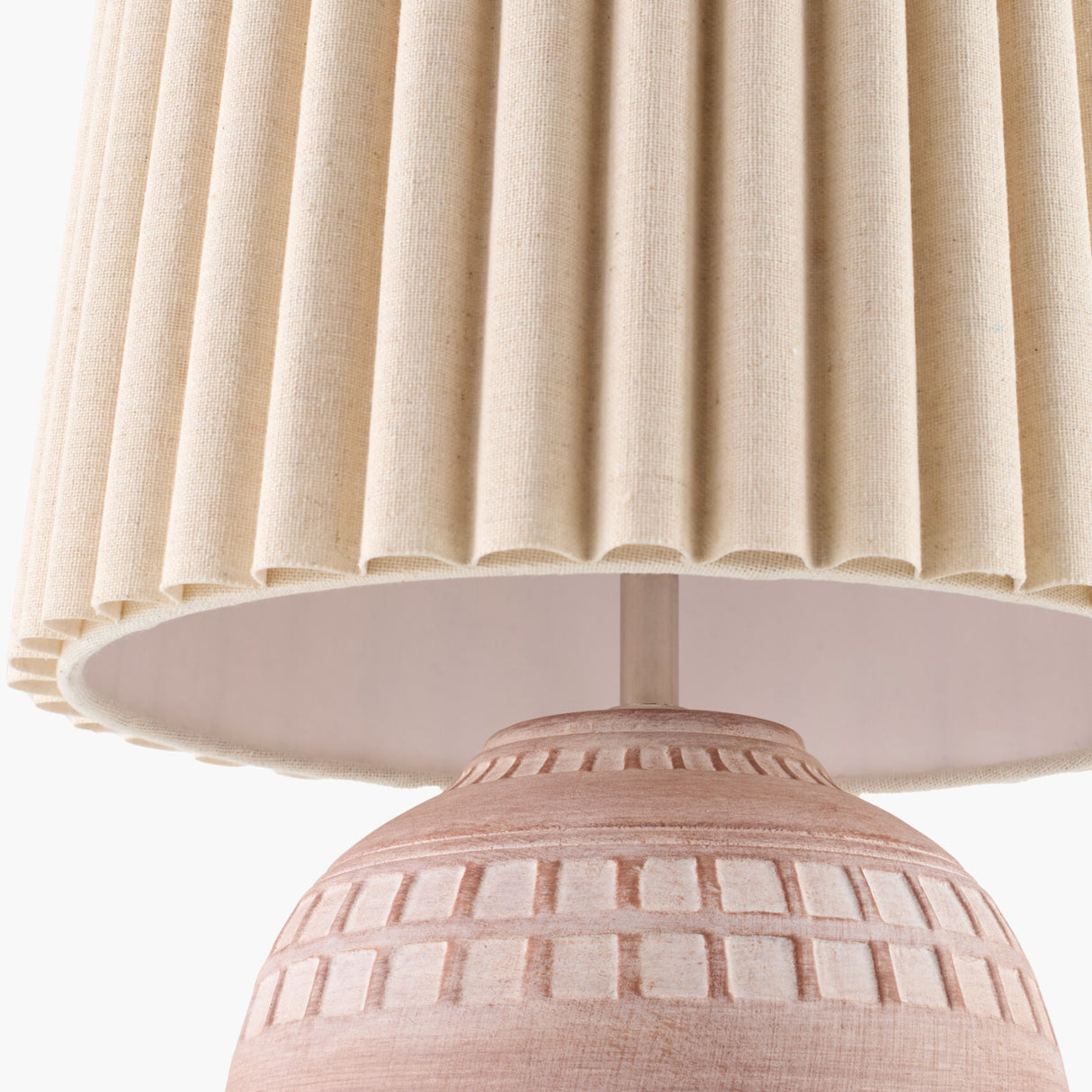 Modern European furniture - Ceramic Fluted Linen Table Lamps (2) - www.oroa.com | Oroa.com