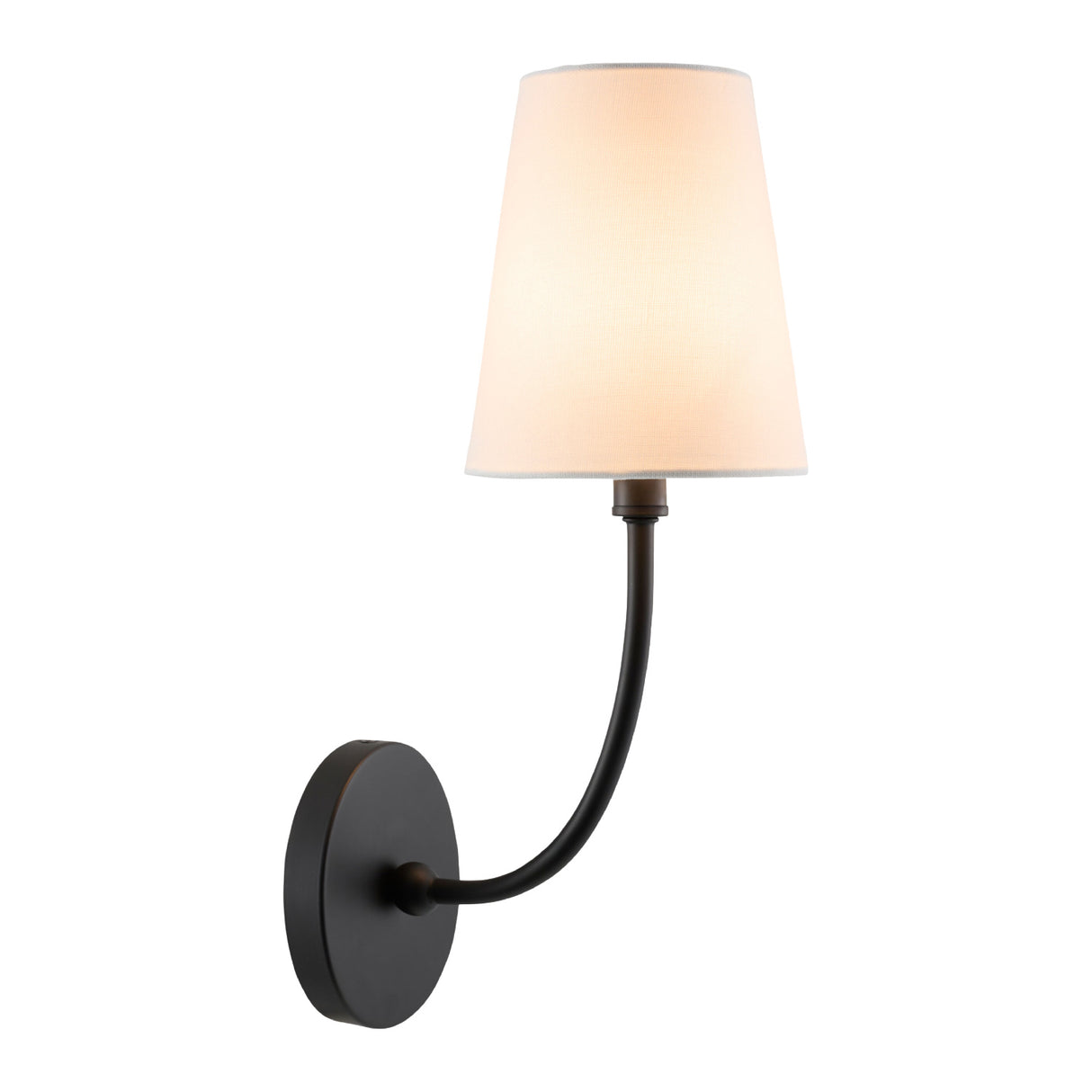 Modern European furniture - White Cotton Shade Wall Lamp - www.oroa.com | Oroa.com