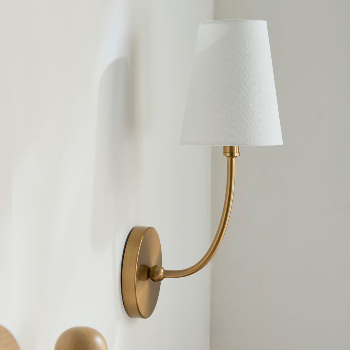 Modern European furniture - White Cotton Shade Wall Lamp - www.oroa.com | Oroa.com