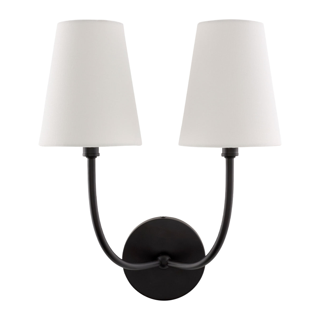Modern European furniture - White Cotton 2-Light Wall Lamp - www.oroa.com | Oroa.com