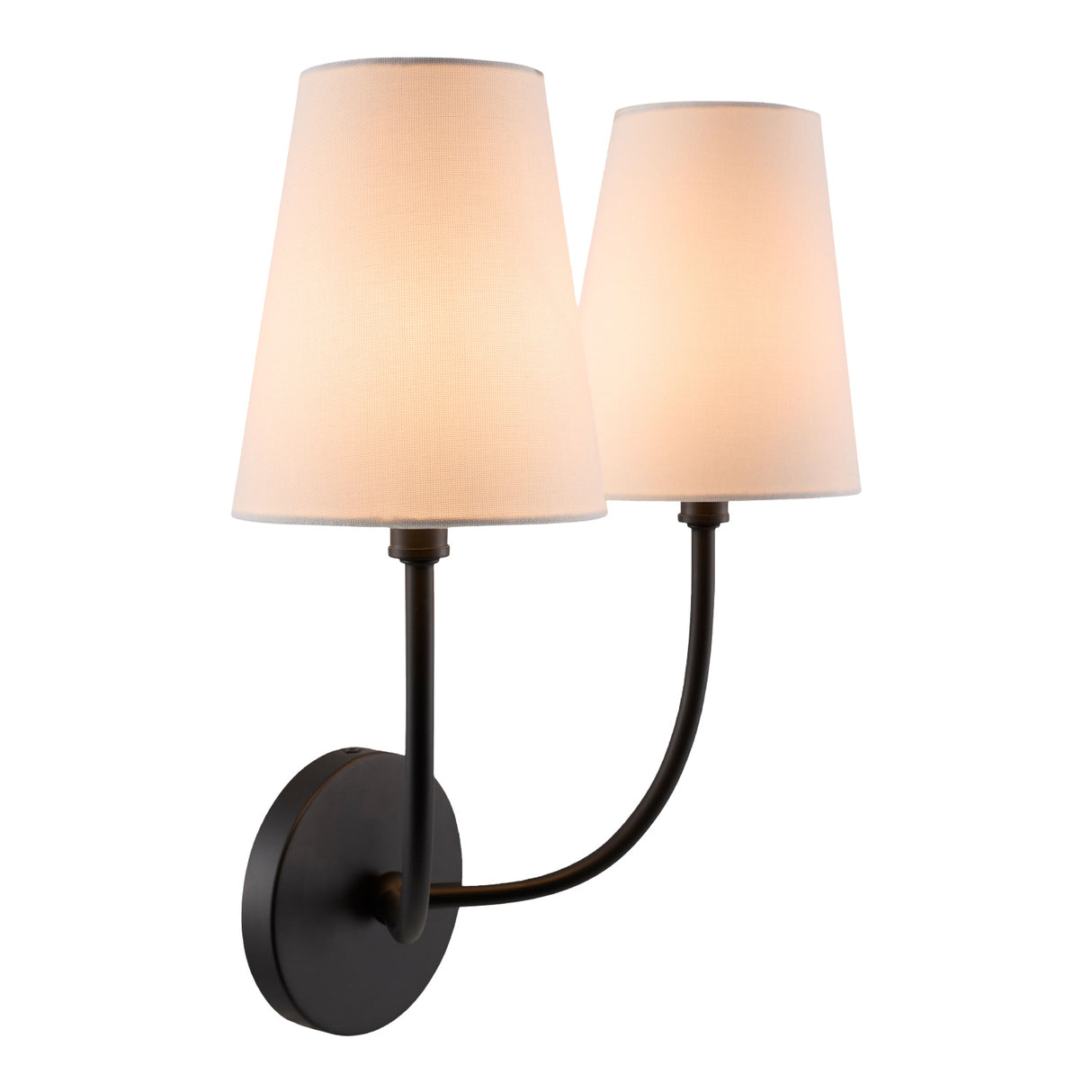 Modern European furniture - White Cotton 2-Light Wall Lamp - www.oroa.com | Oroa.com