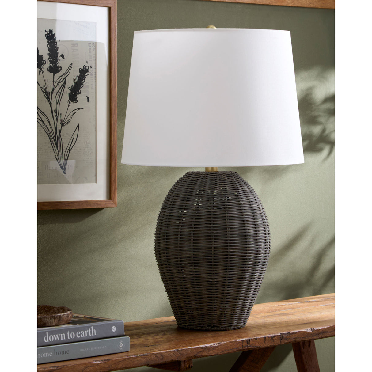 Modern European furniture - Rattan Base Accent Table Lamp L - www.oroa.com | Oroa.com