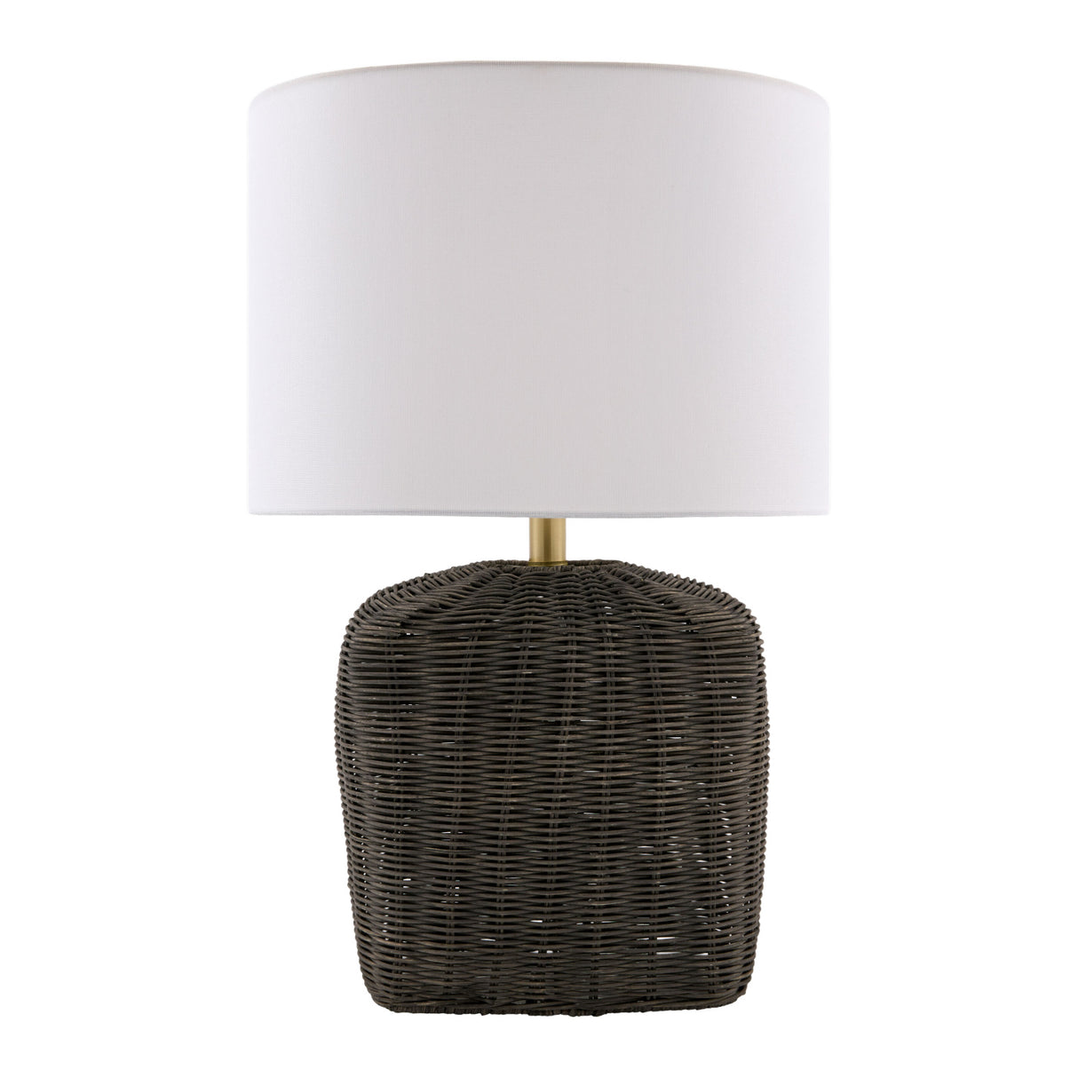Modern European furniture - Rattan Base Linen Table Lamp - www.oroa.com | Oroa.com