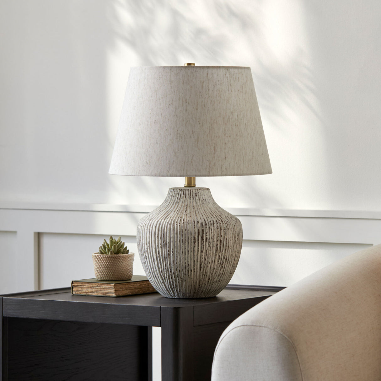 Modern European furniture - Chrome White Ceramic Table Lamp - www.oroa.com | Oroa.com