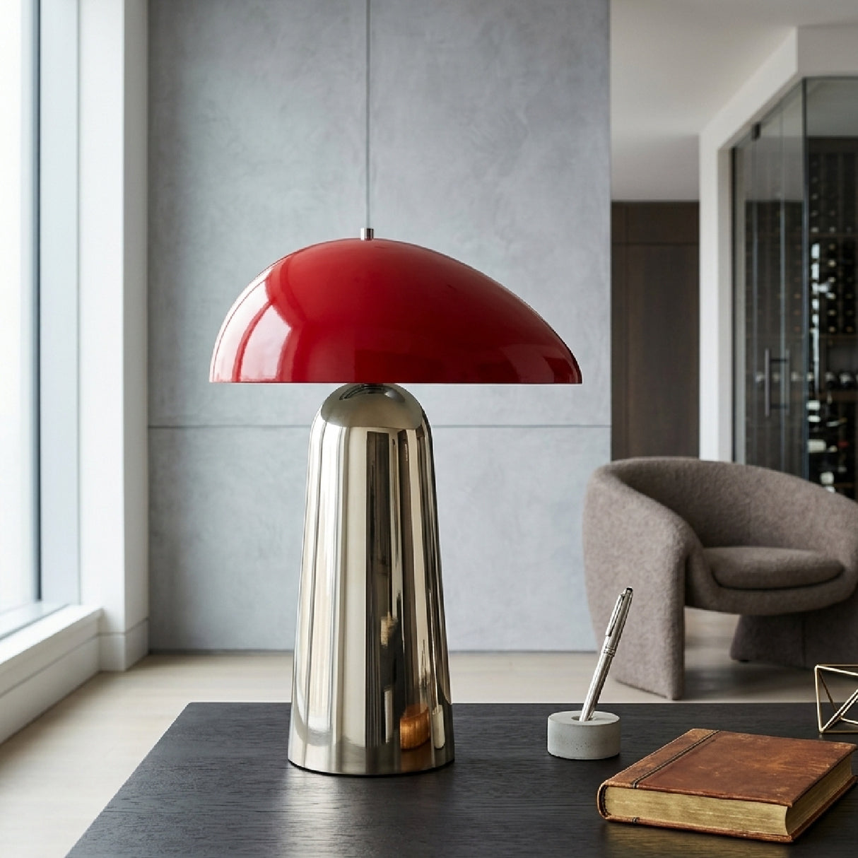 Modern European furniture - Colored Glass Shade Table Lamp - www.oroa.com | Oroa.com