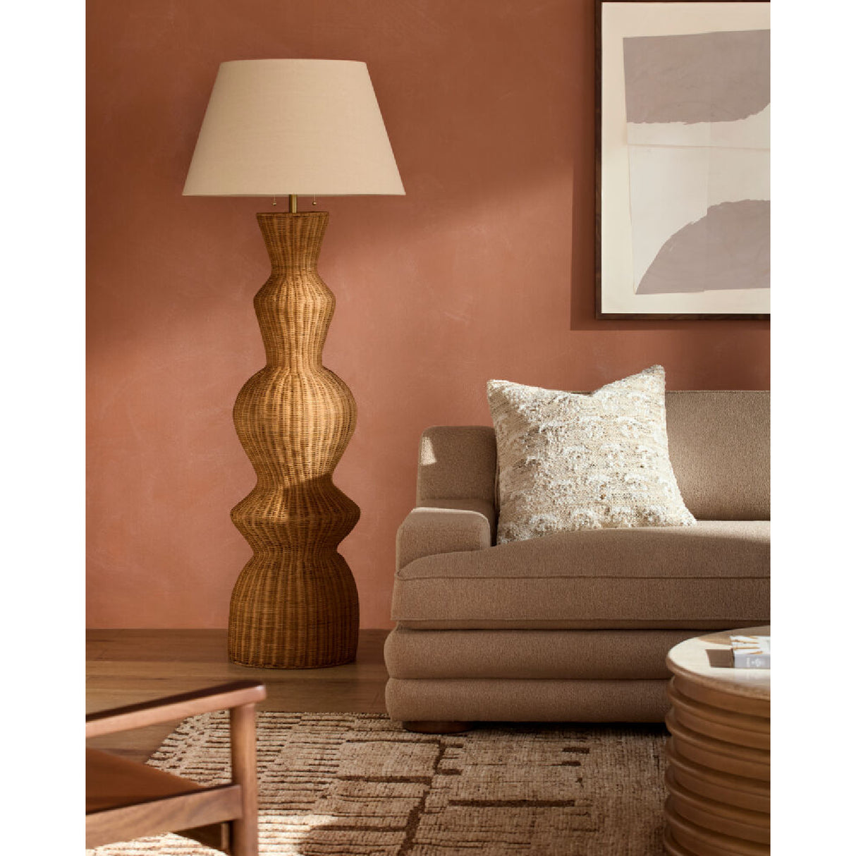 Geometrical Rattan Layer Floor Lamp | Oroa.com