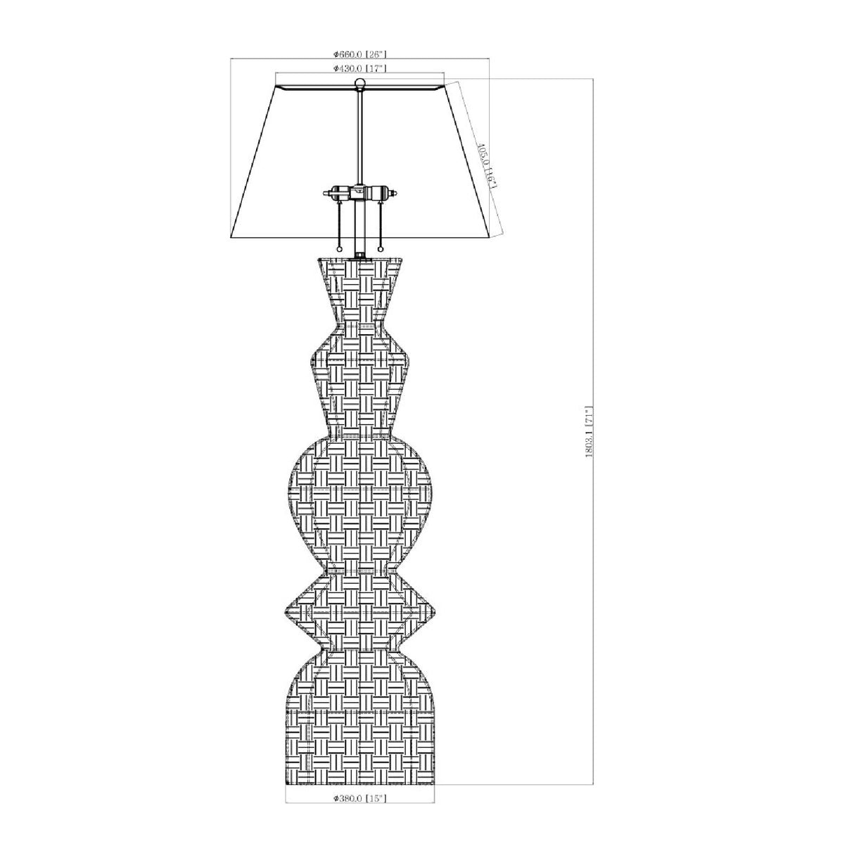Geometrical Rattan Layer Floor Lamp | Oroa.com