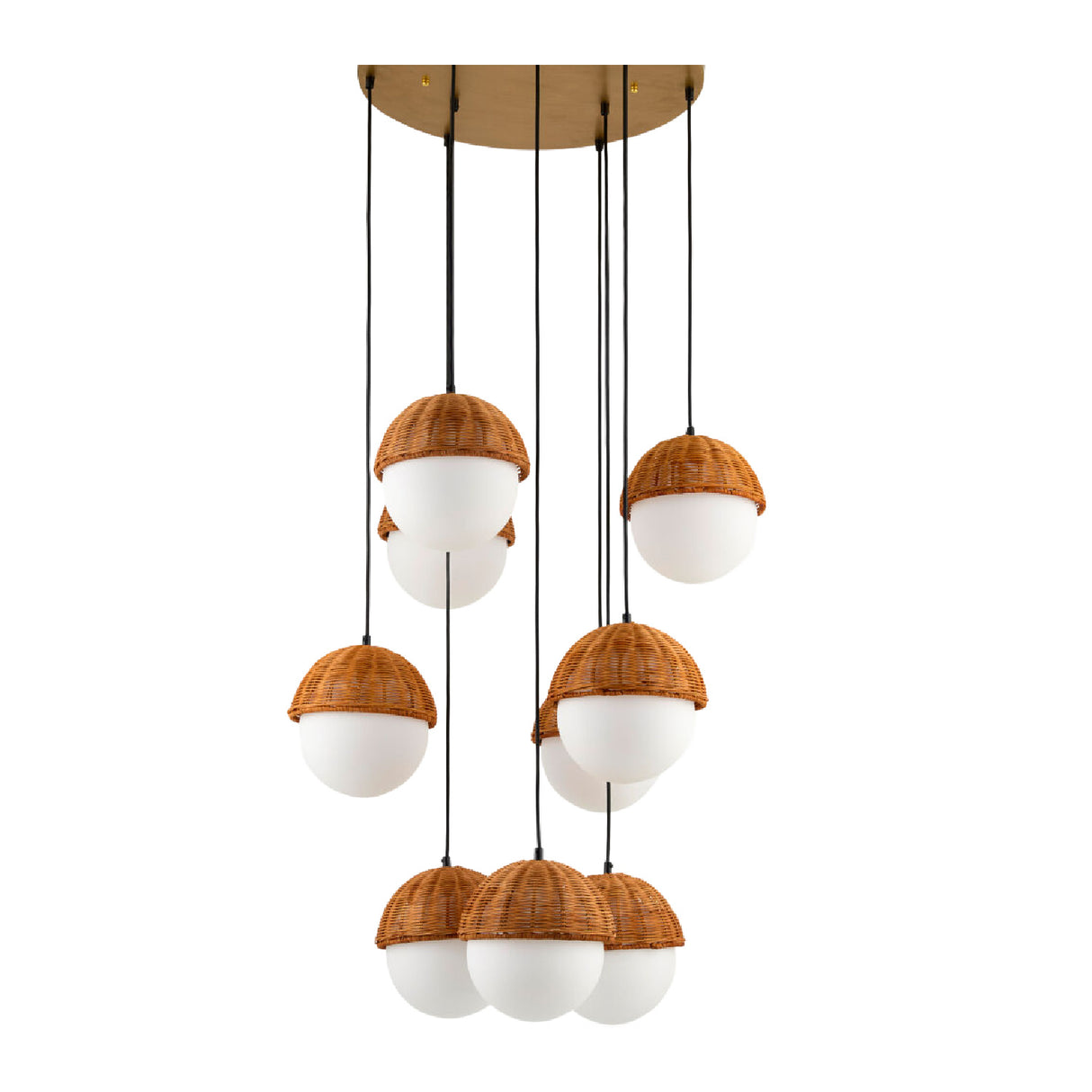 Modern European furniture - White Glass Sphere 9-Light Chandelier - www.oroa.com | Oroa.com