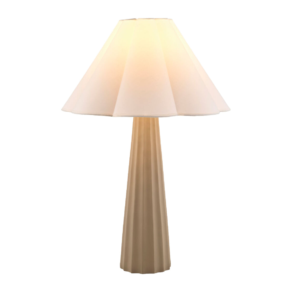 Modern European furniture - Scalloped White Cotton Table Lamp - www.oroa.com | Oroa.com