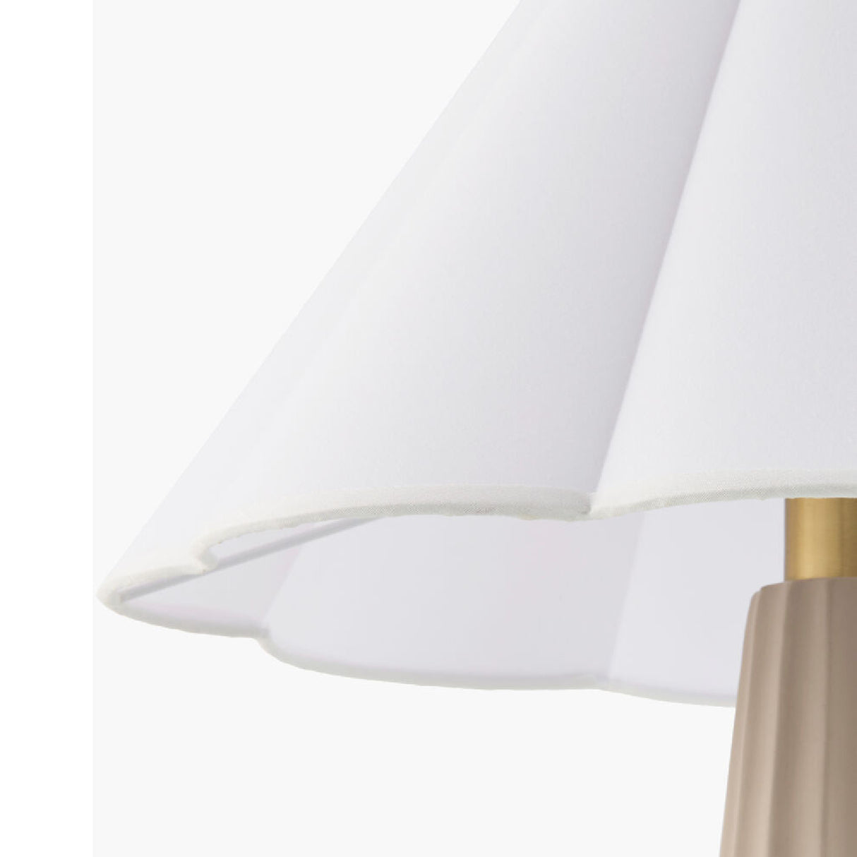 Modern European furniture - Scalloped White Cotton Table Lamp - www.oroa.com | Oroa.com