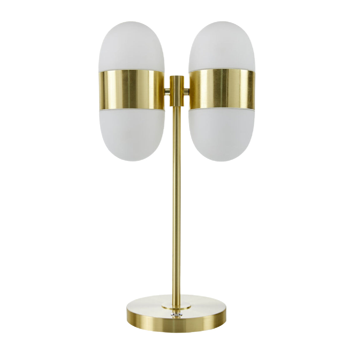 Modern European furniture - Dual White Glass Table Lamp - www.oroa.com | Oroa.com