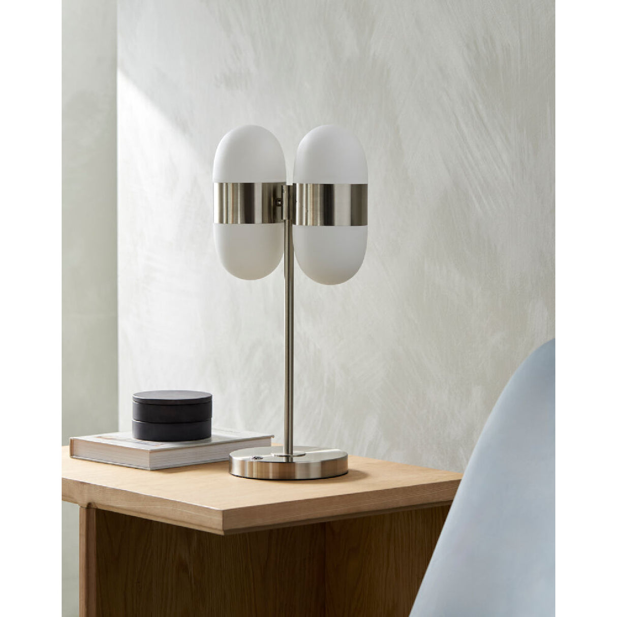 Modern European furniture - Dual White Glass Table Lamp - www.oroa.com | Oroa.com