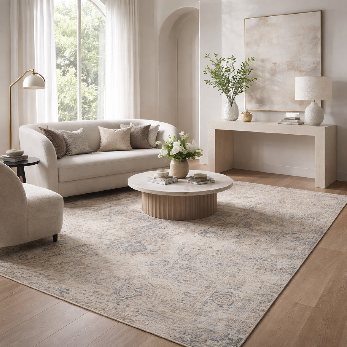 Modern furniture - Handmade Viscose Round Carpet - www.oroa.com | Oroa.com