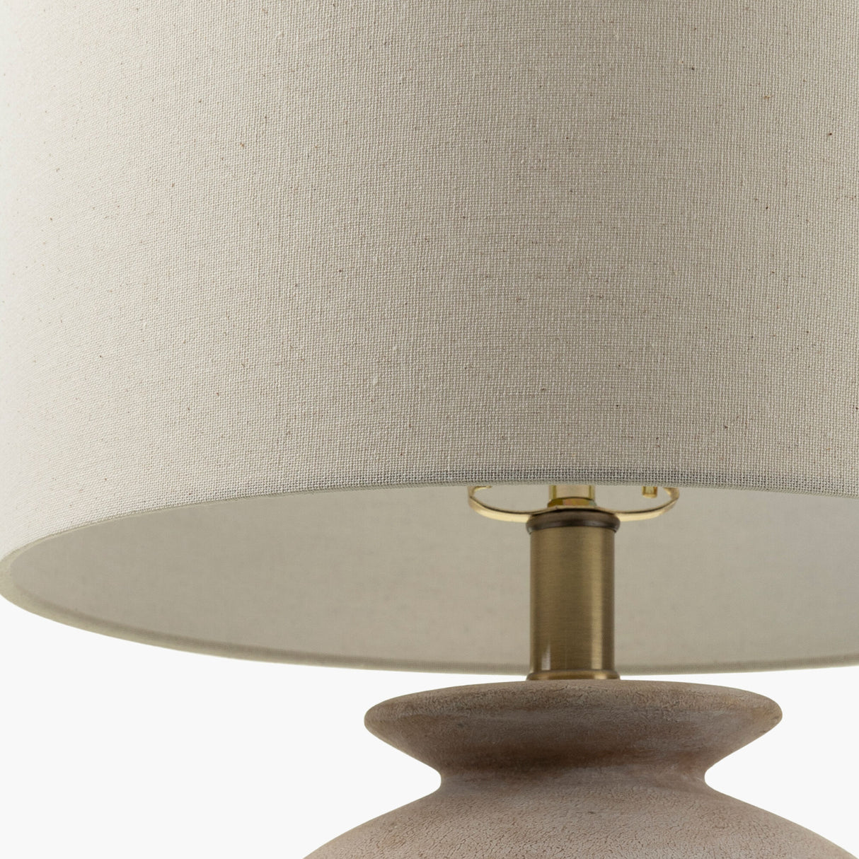 Modern European furniture - Rounded Cream Accent Table Lamp - www.oroa.com | Oroa.com
