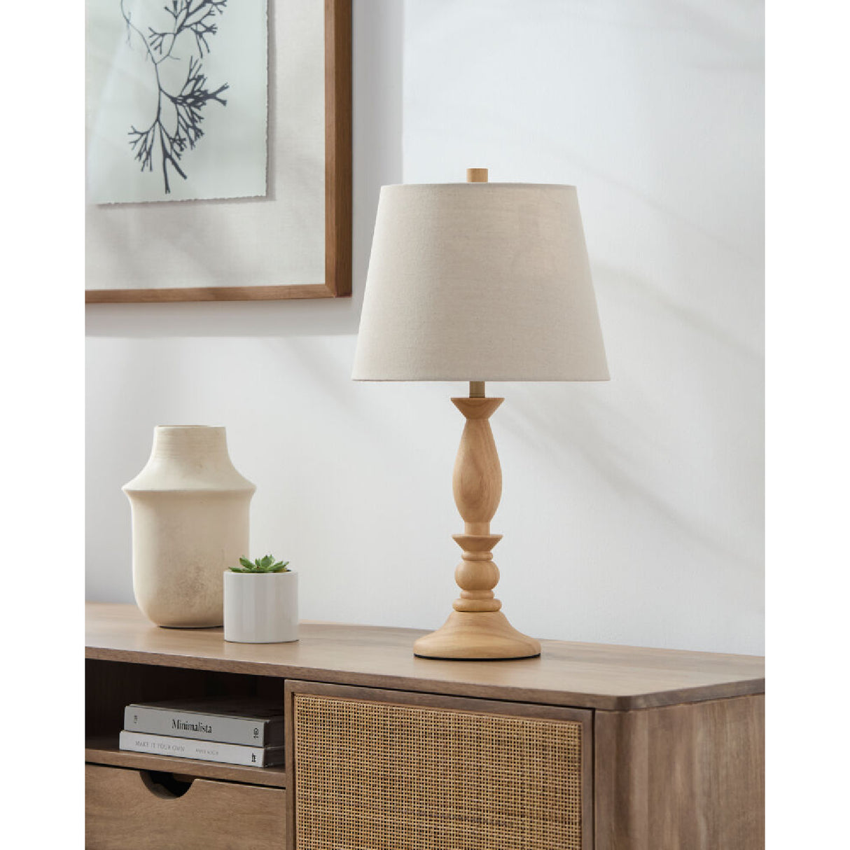 Modern European furniture - Linen Wood Veneer Table Lamp - www.oroa.com | Oroa.com