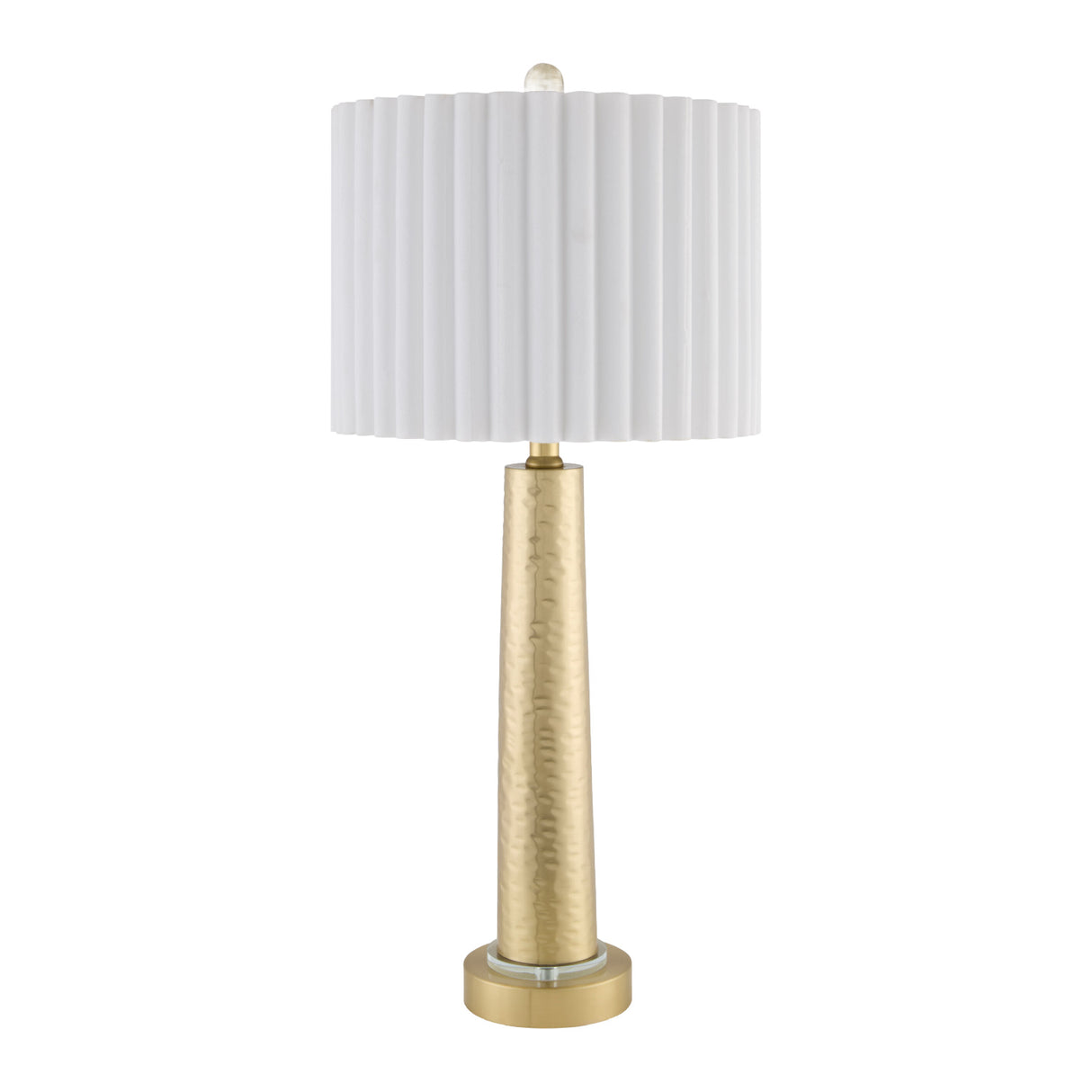 Modern European furniture - Fluted White Cotton Table Lamp - www.oroa.com | Oroa.com