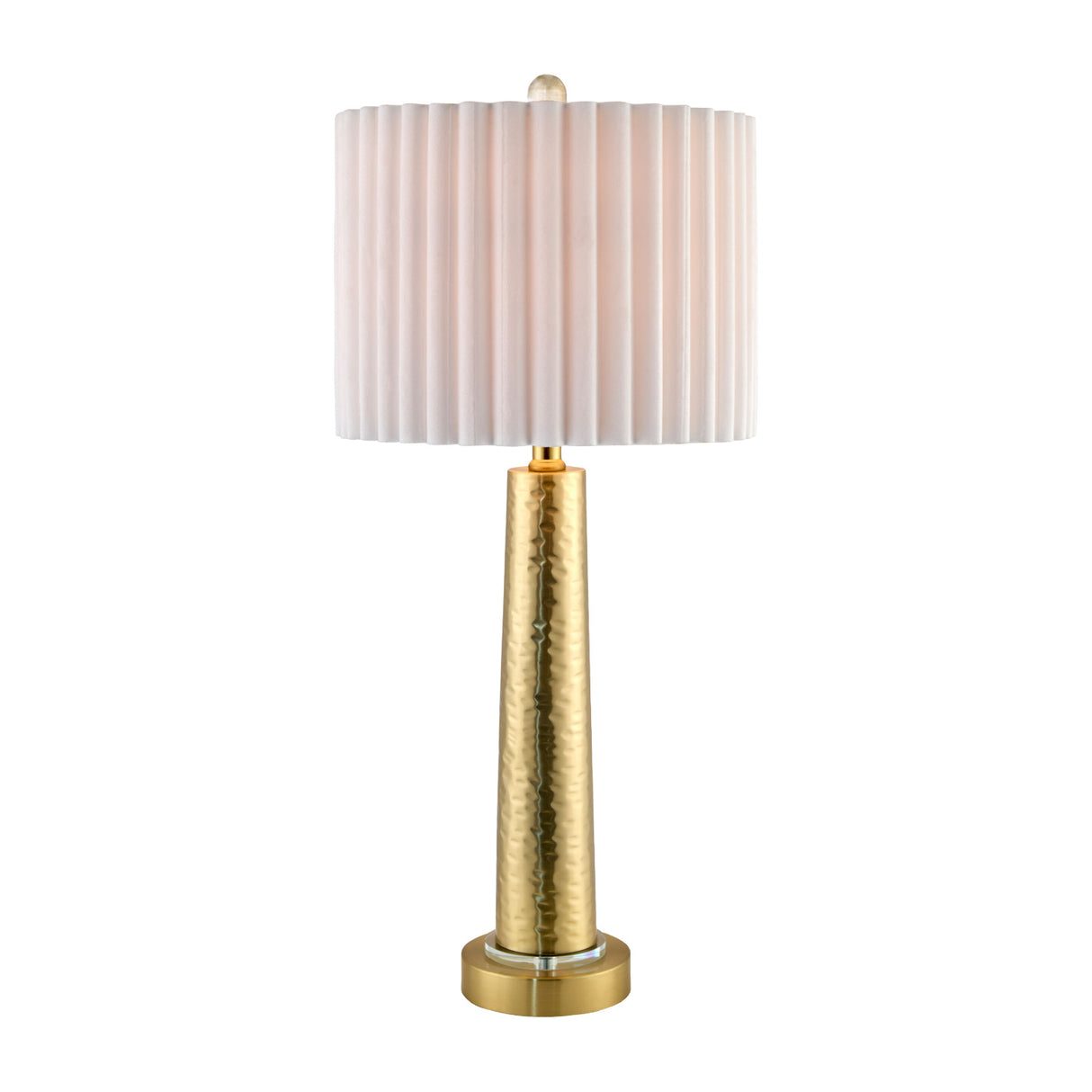 Modern European furniture - Fluted White Cotton Table Lamp - www.oroa.com | Oroa.com