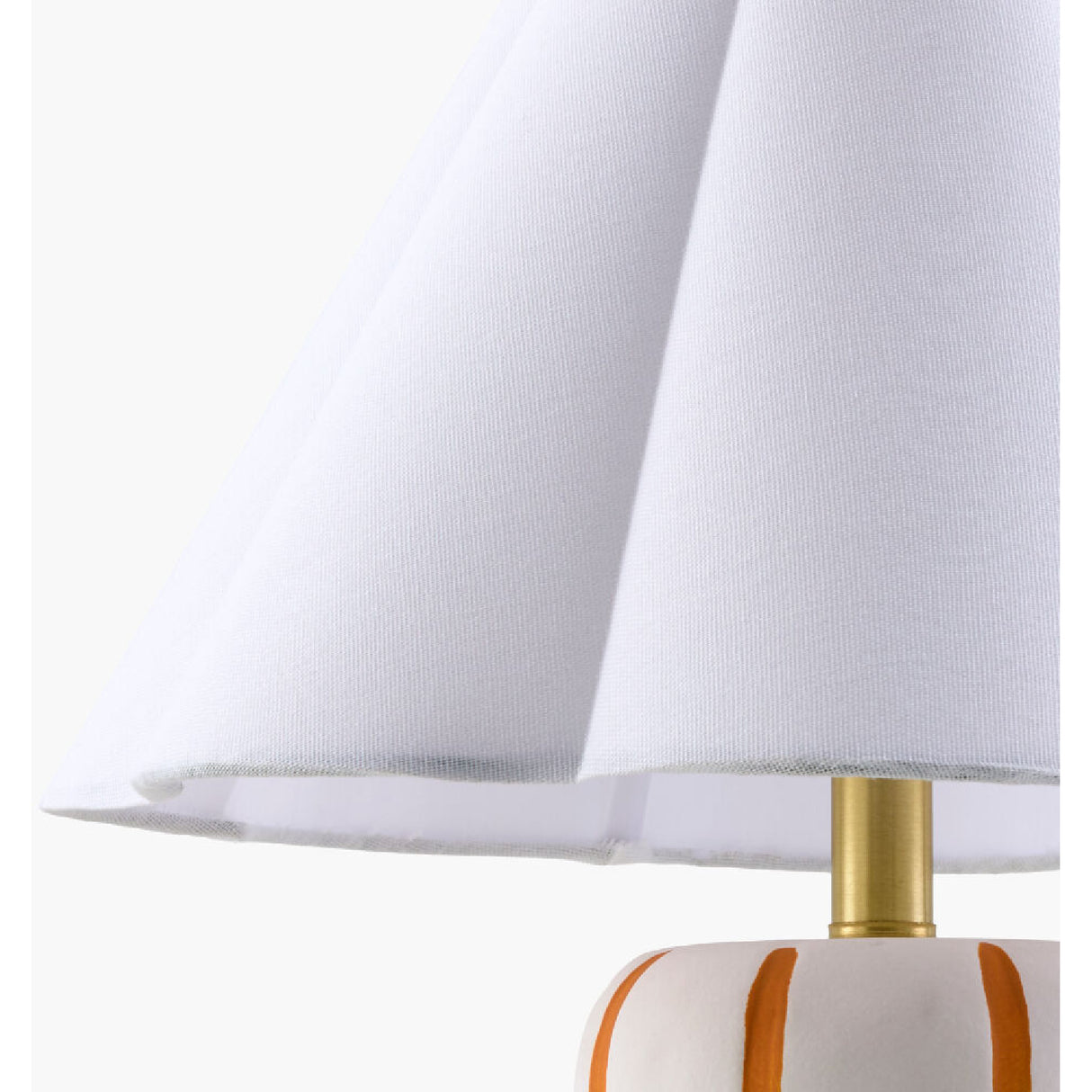 Modern European furniture - Ceramic Scalloped Linen Table Lamp - www.oroa.com | Oroa.com