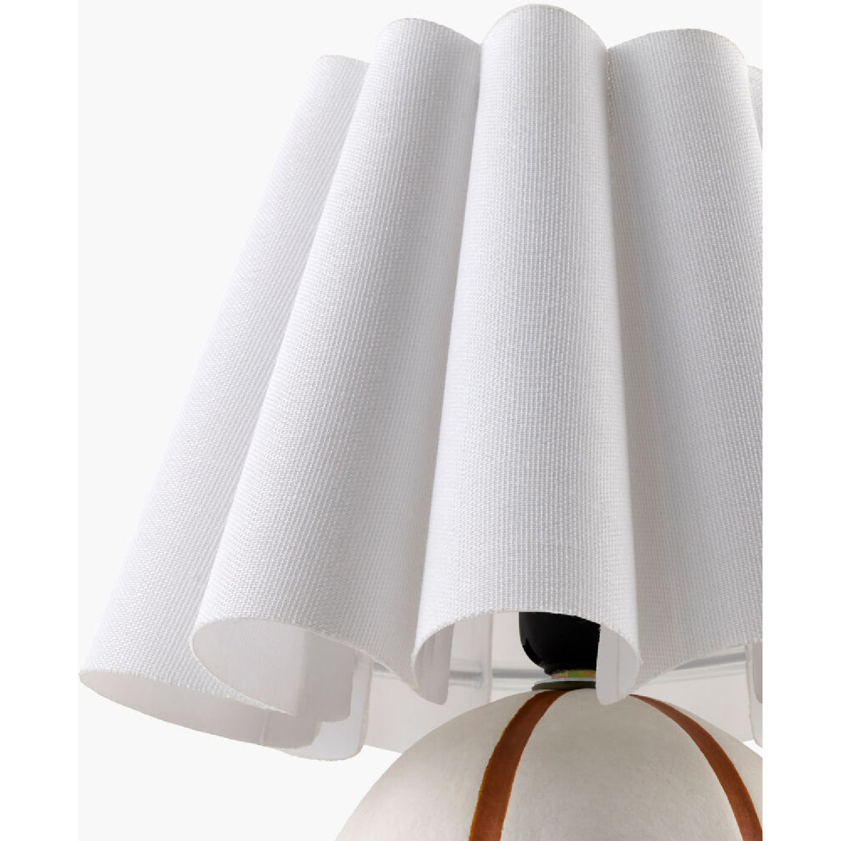 Modern European furniture - Lined Round Ceramic Table Lamp - www.oroa.com | Oroa.com