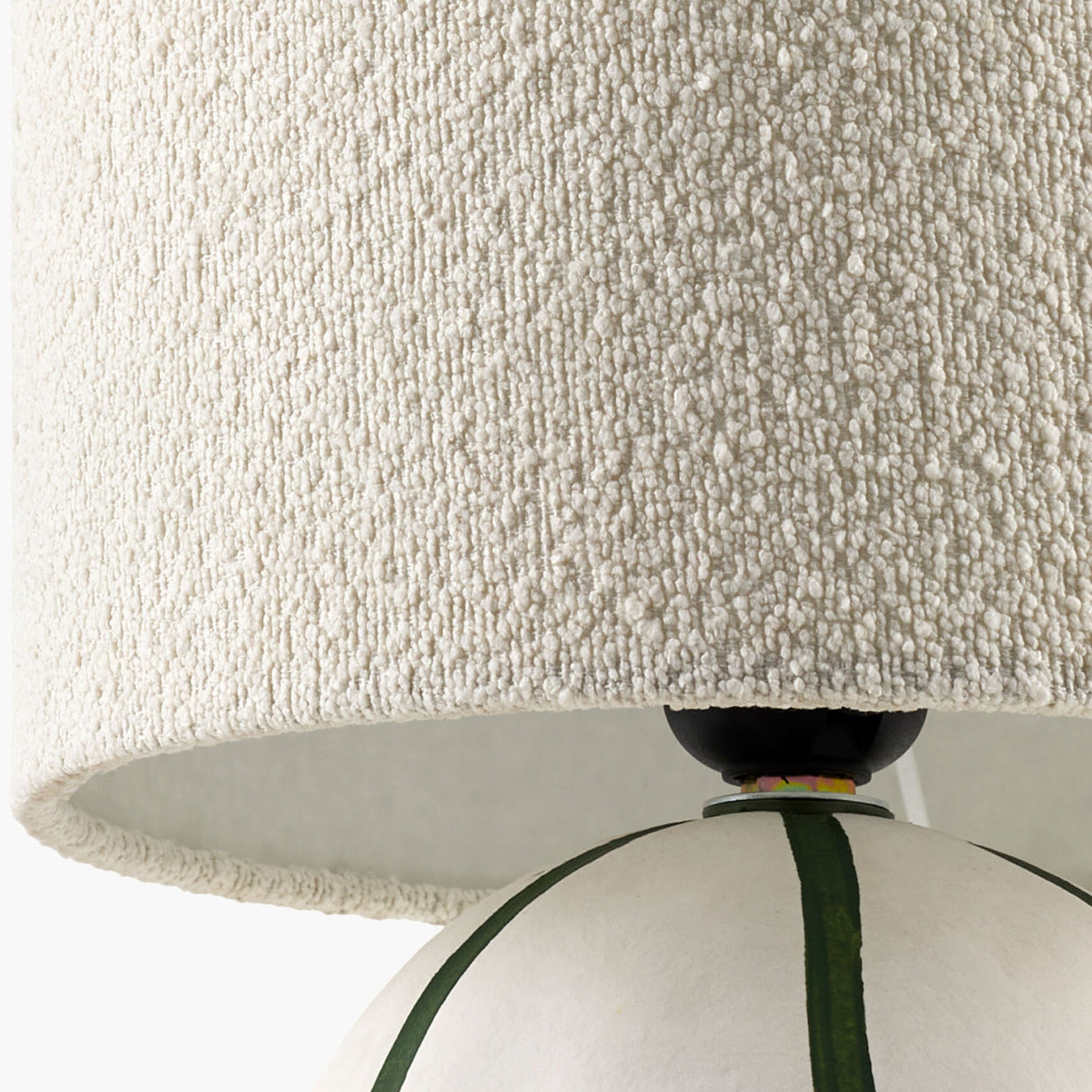 Modern European furniture - Round Lined Ceramic Table Lamp - www.oroa.com | Oroa.com