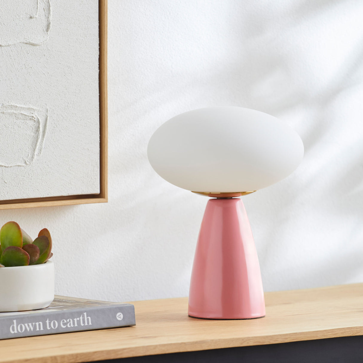 Modern European furniture - Oval White Glass Table Lamp - www.oroa.com | Oroa.com