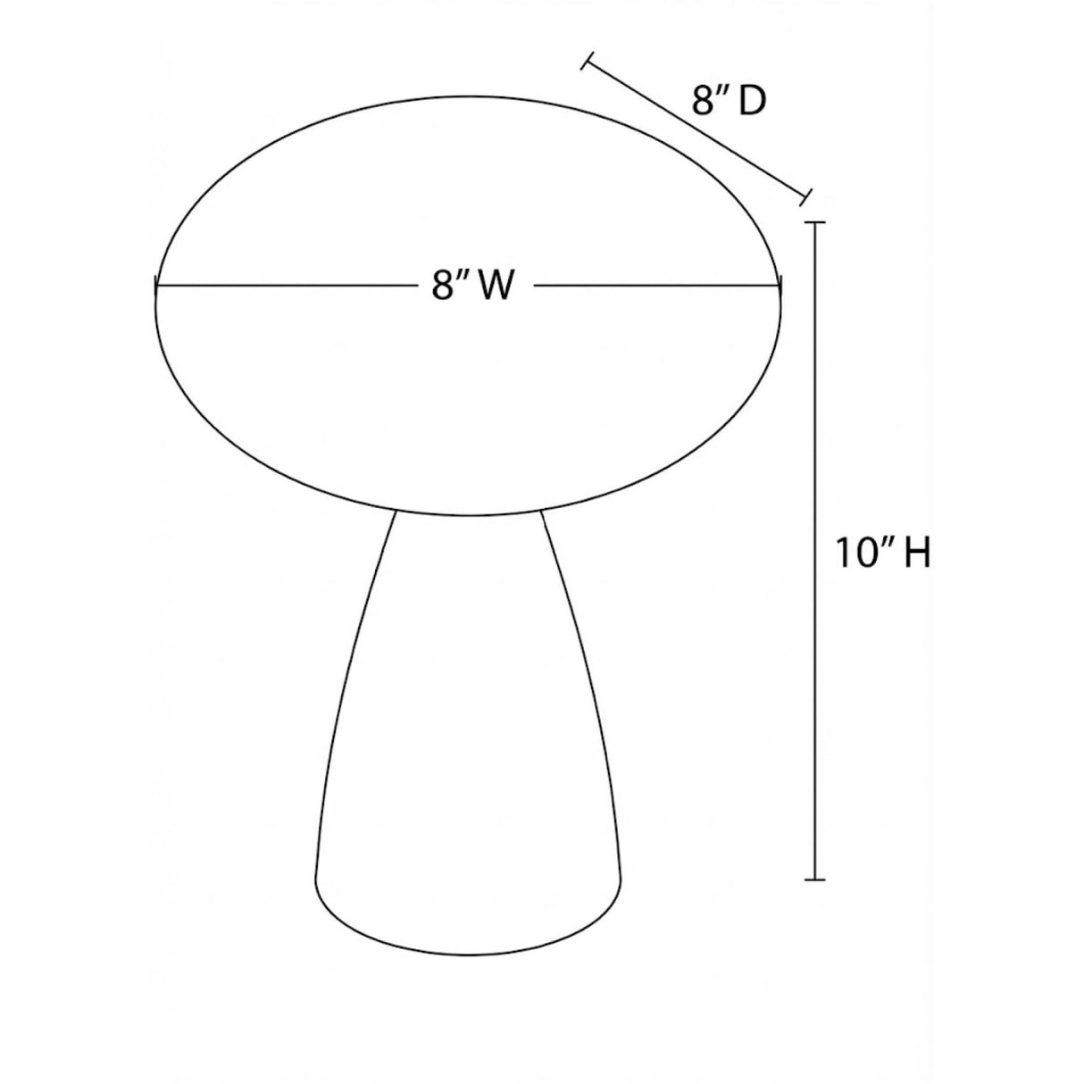 Modern European furniture - Oval White Glass Table Lamp - www.oroa.com | Oroa.com