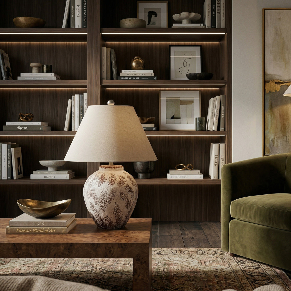 Modern European furniture - Rustic Brown Ceramic Table Lamp - www.oroa.com | Oroa.com