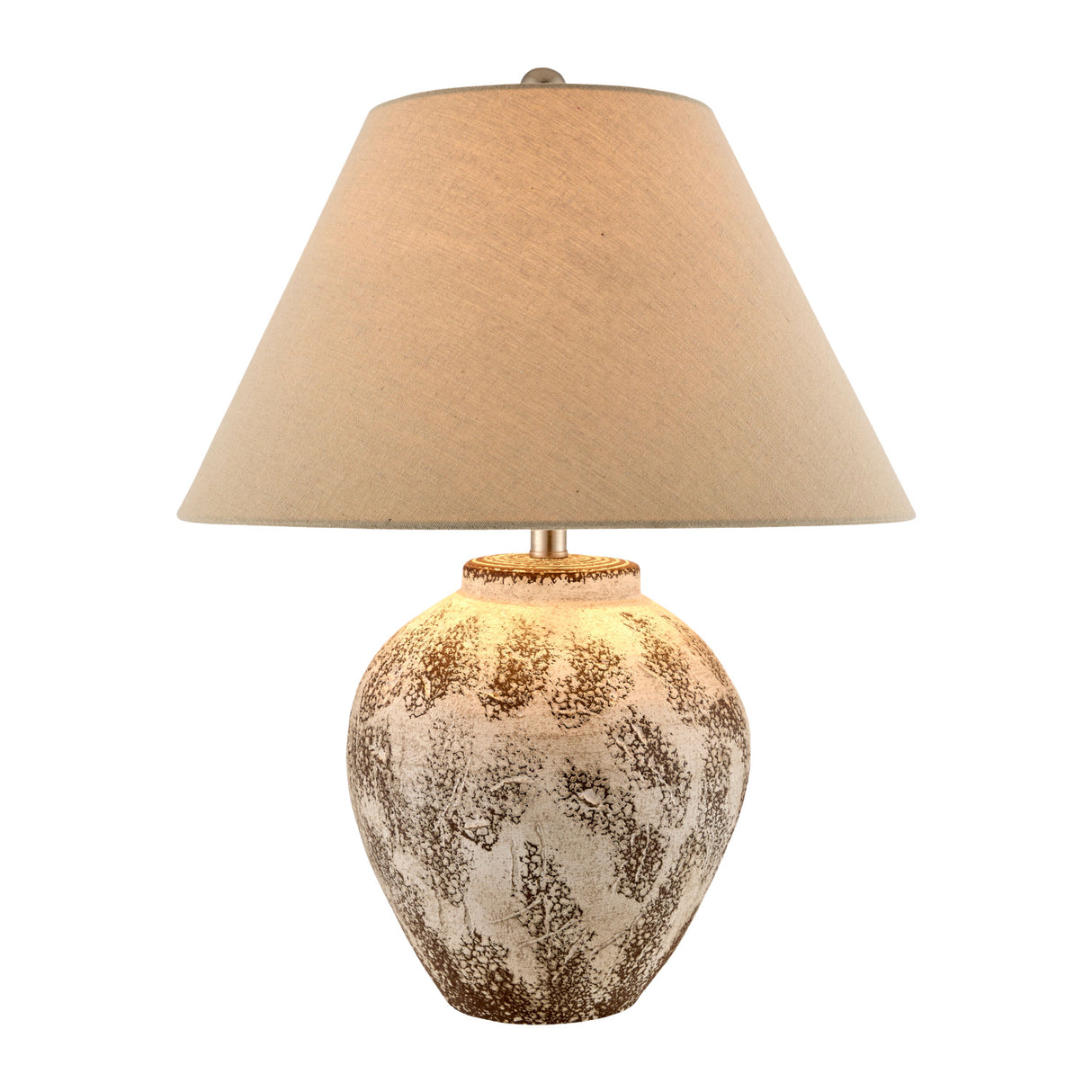 Modern European furniture - Rustic Brown Ceramic Table Lamp - www.oroa.com | Oroa.com