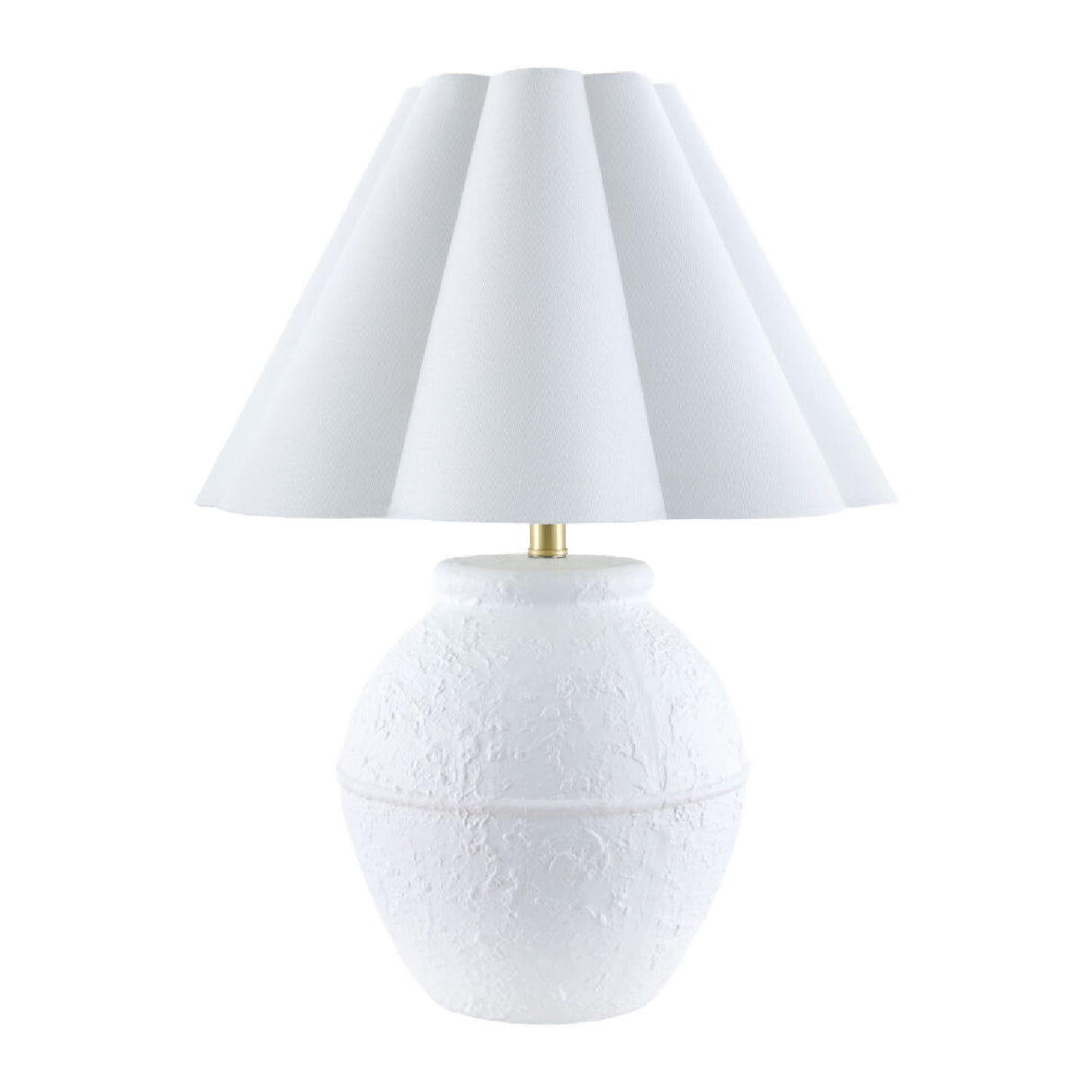 Modern European furniture - Scallop Folded Linen Table Lamp - www.oroa.com | Oroa.com