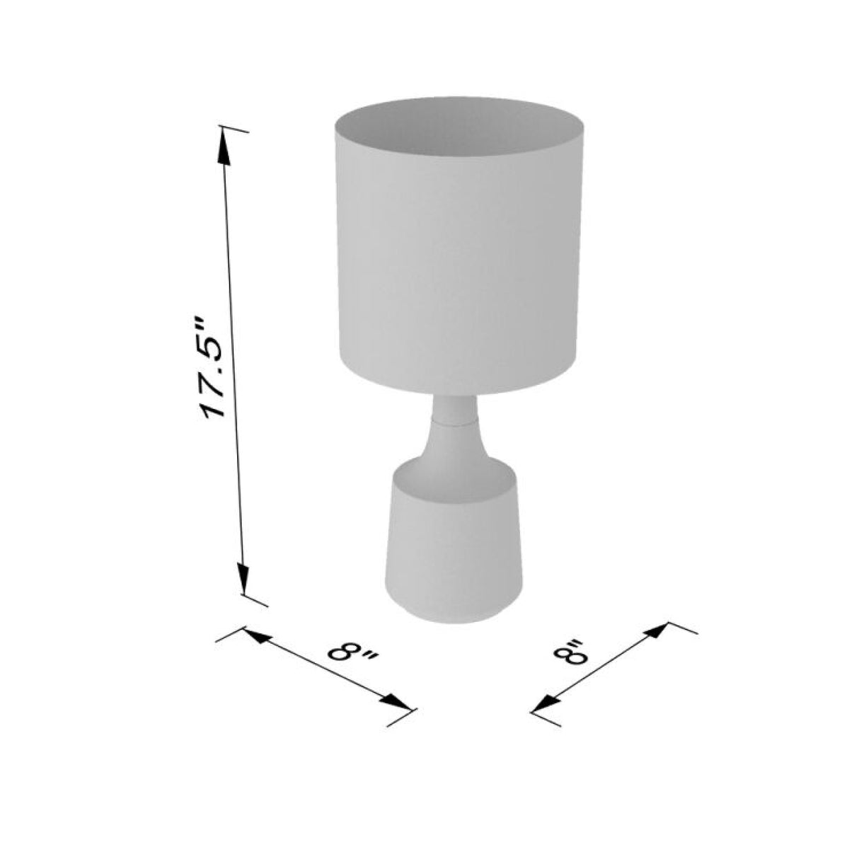 Modern European furniture - Drum Linen Shade Table Lamp - www.oroa.com | Oroa.com
